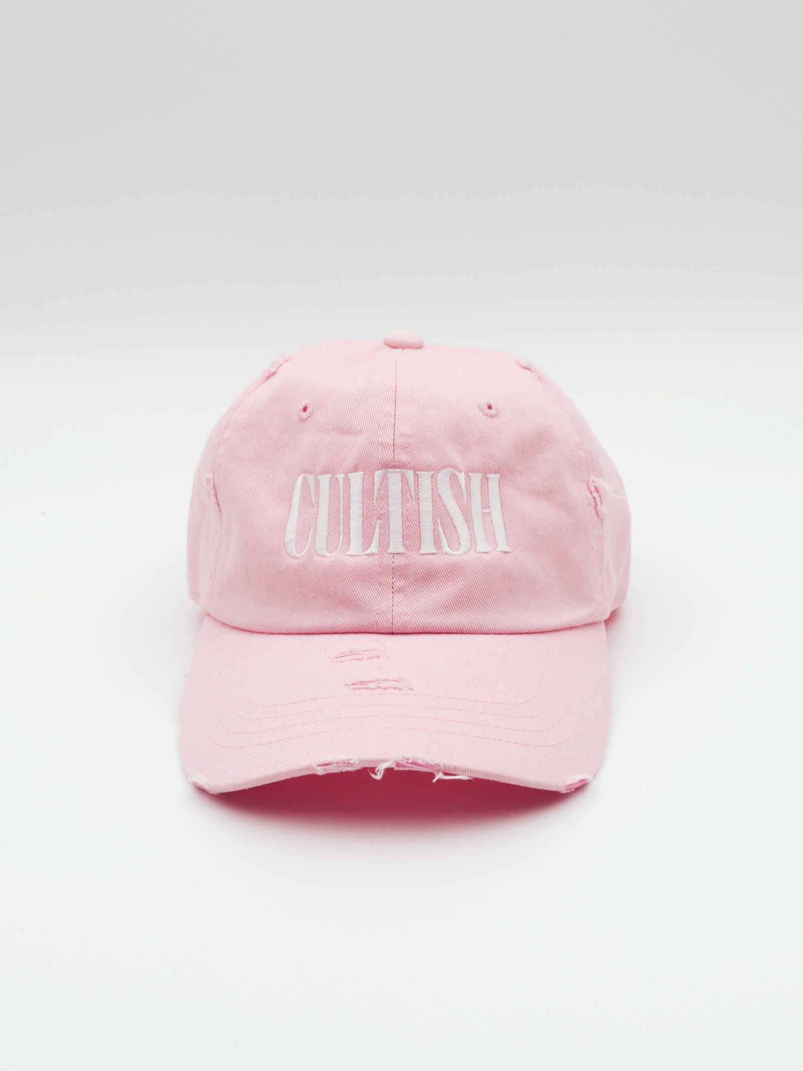 Pink Distressed Baseball Cap