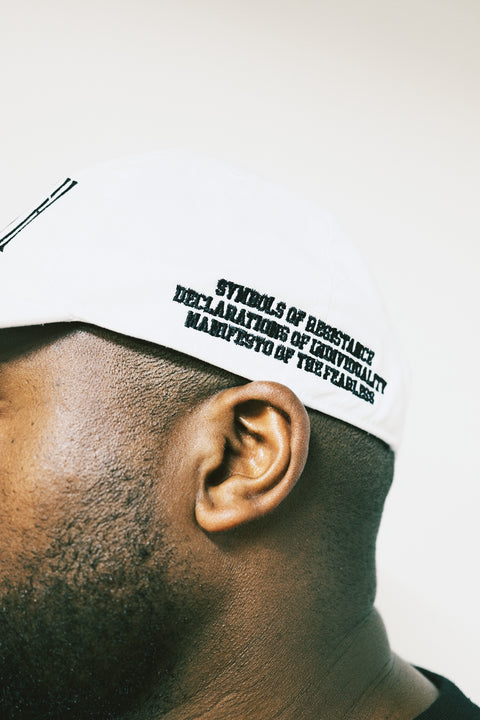 White Manifesto Baseball Cap