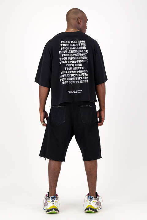 NOTE TO SELF CROPPED OVERSIZED T-SHIRT¹