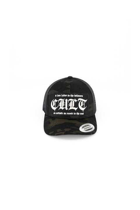 BELIEVERS CAMO TRUCKER CAP