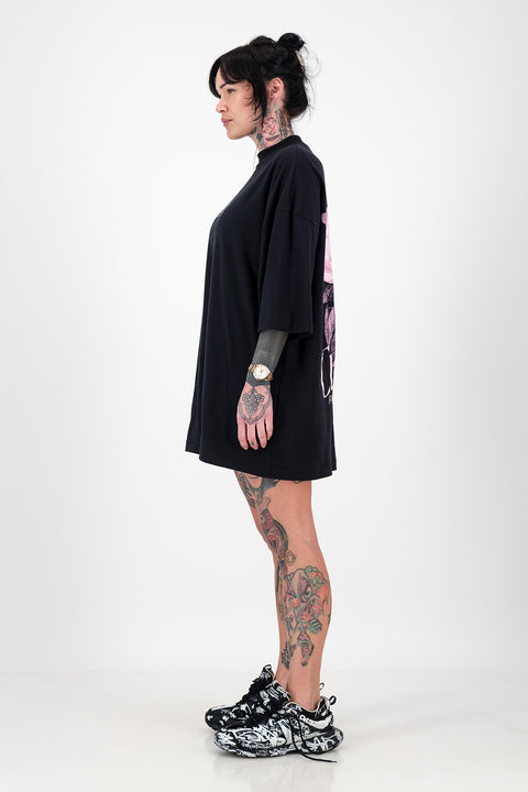 Black Florum Oversized T-Shirt