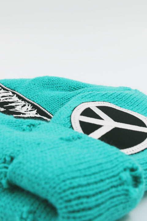 Teal Anarcho Beanie