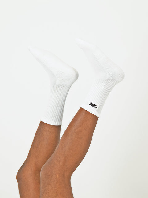 2-Pack White Crew Socks