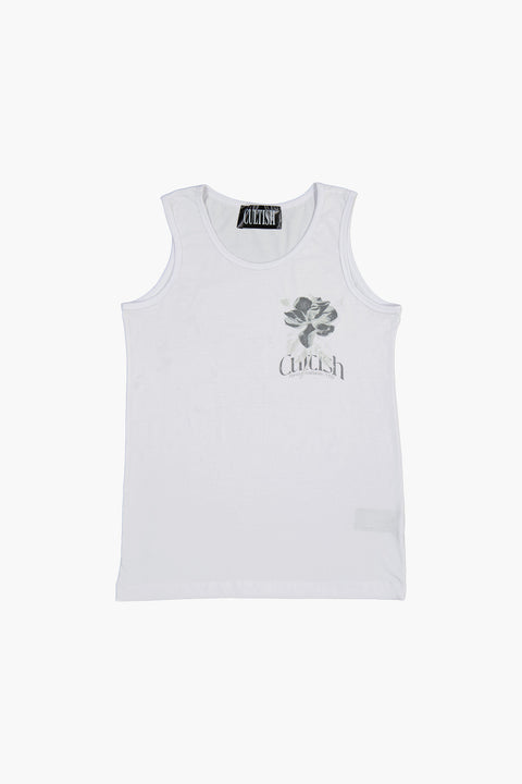 White Florum Tank Top