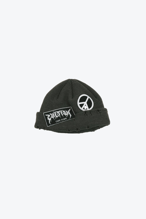 Grey Anarcho Beanie