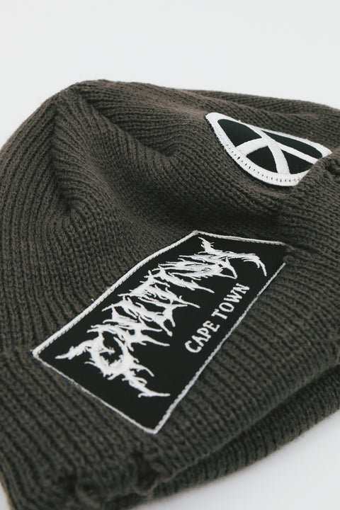 Grey Anarcho Beanie