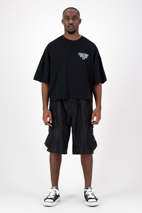 NETWORK¹ CROPPED OVERSIZED T-SHIRT