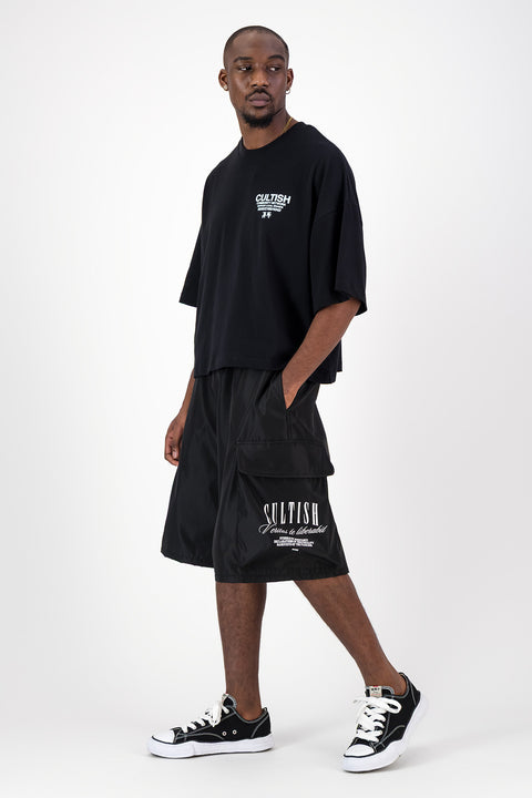 NETWORK¹ CROPPED OVERSIZED T-SHIRT