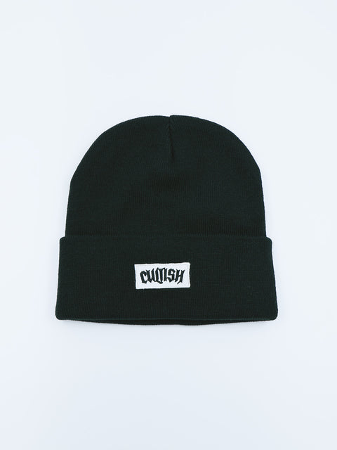 Punk Patch Black Beanie