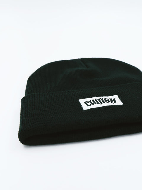 Punk Patch Black Beanie