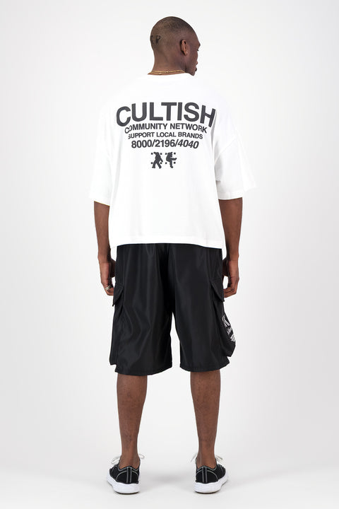 NETWORK² CROPPED OVERSIZED T-SHIRT