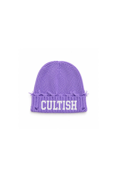 VIOLET VARSITY BEANIE