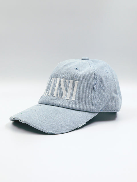 Denim Distressed Baseball Cap