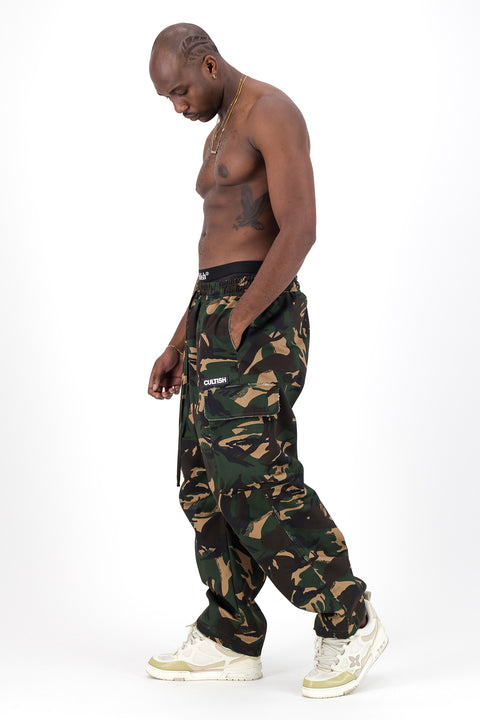 BOX LOGO CAMO CARGOS