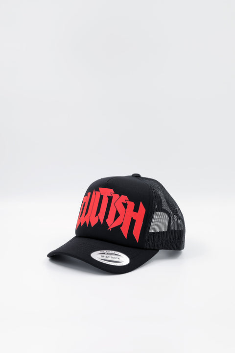 Red Metal Trucker Cap