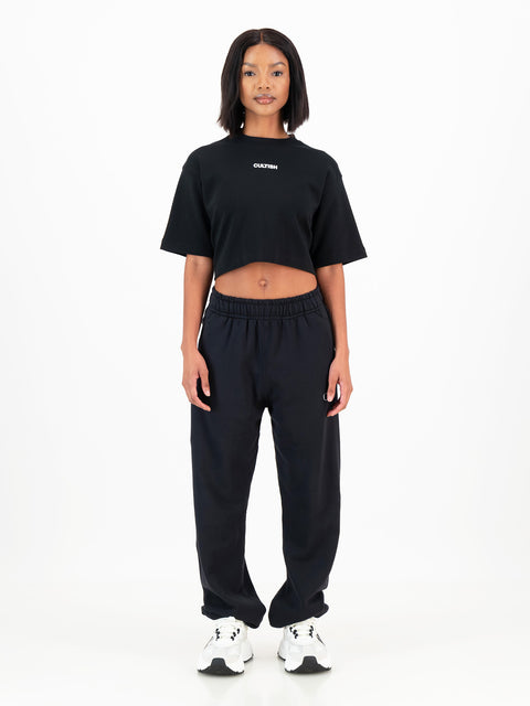 Black Logo Cropped T-Shirt