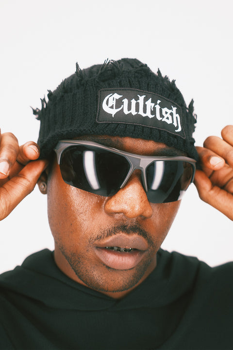 Frayed Patch Logo Beanie