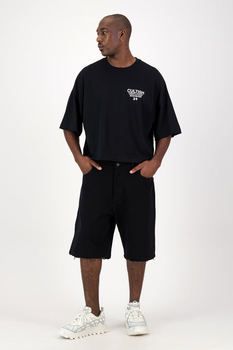 NETWORK¹ CROPPED OVERSIZED T-SHIRT