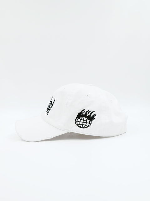 WW Distressed Baseball Cap (WHT)