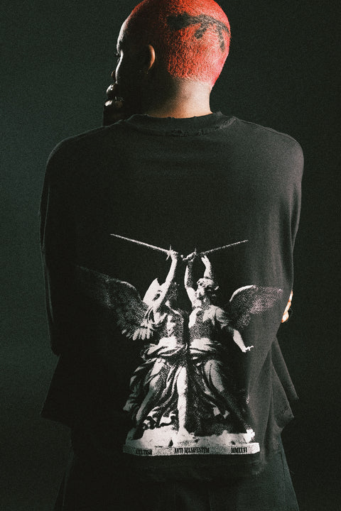ANTI-MANIFESTO CROPPED T-SHIRT¹