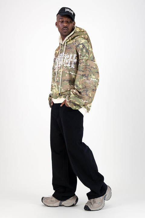GRAFFITI MESH HOODIE
