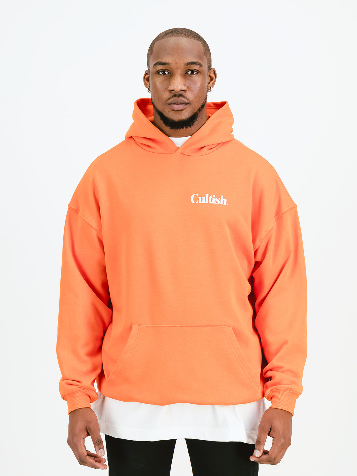 Orange Classic Logo Hoodie Cultish orange-classic-logo-hoodie-cultish