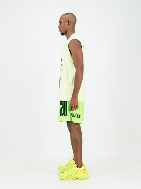 CCF Away Shorts / Neon Green