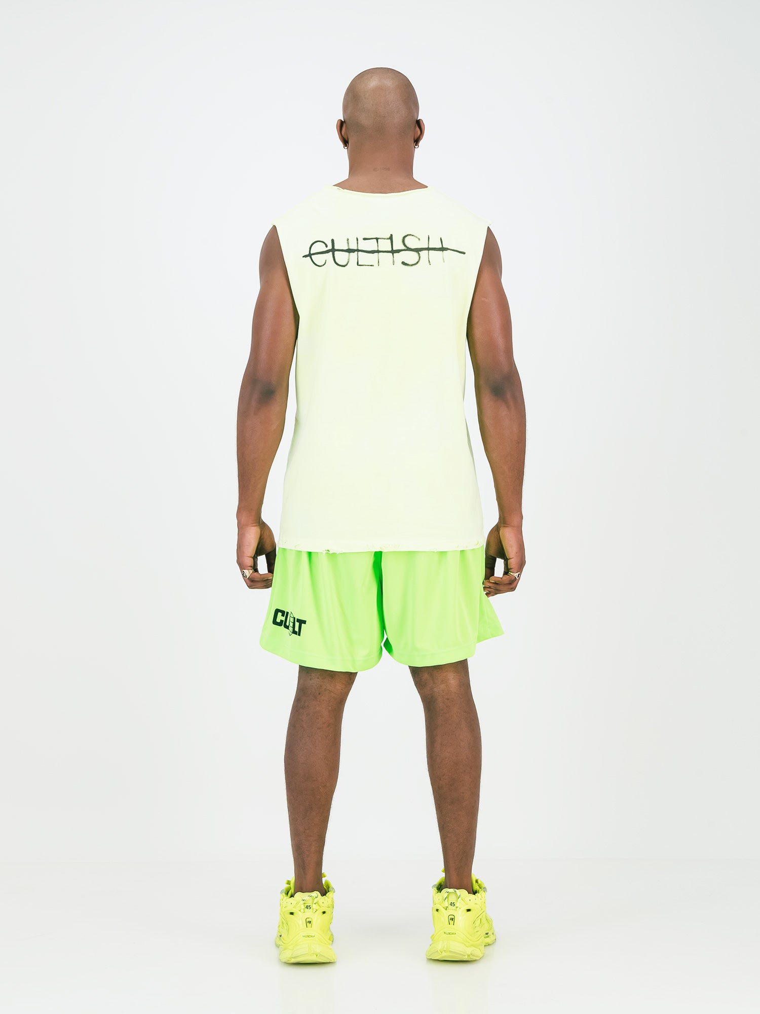 CCF Away Shorts / Neon Green