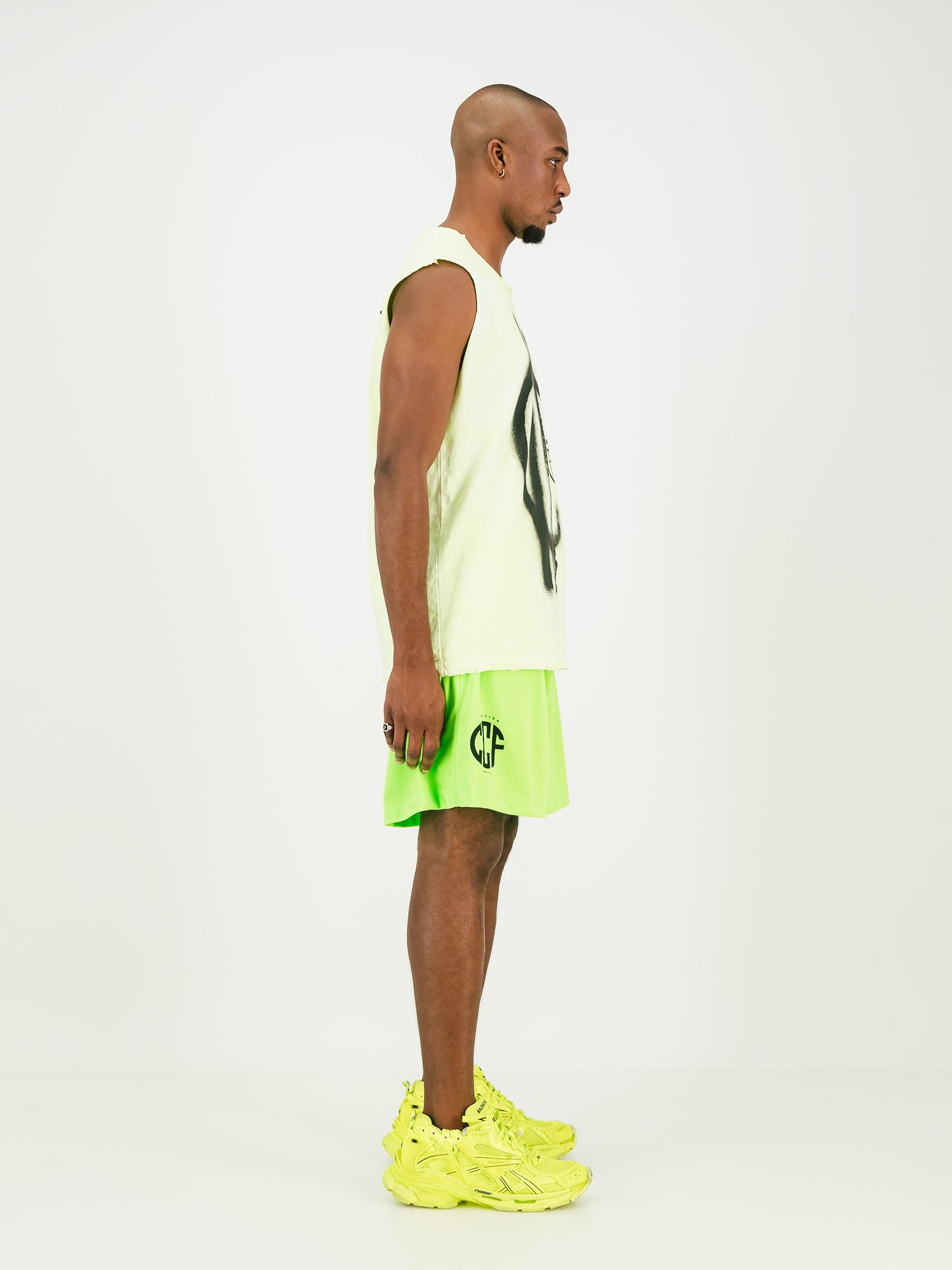 CCF Away Shorts / Neon Green
