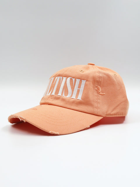 Peach Distressed Baseball Cap