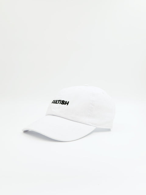 Washed Staple Baseball Cap / White