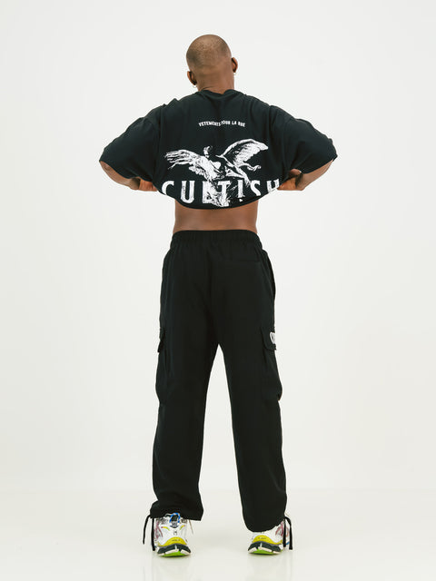 Black 90s Summer Cargo Pants