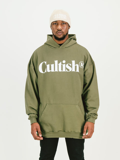 Olive Classic Logo Hoodie