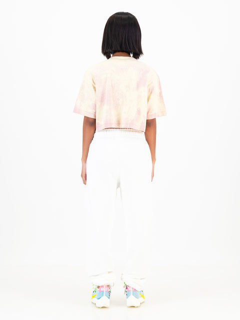 Blush Bleached Cropped T-Shirt