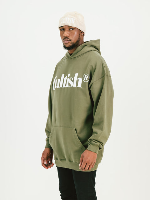 Olive Classic Logo Hoodie