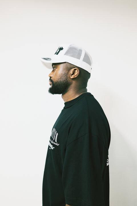 B/W Flames Trucker Cap