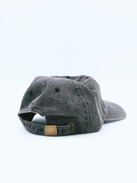 Grey Denim Goth Vintage Cap