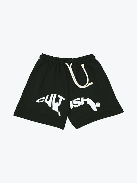 Black Logo Deck Sweatshorts