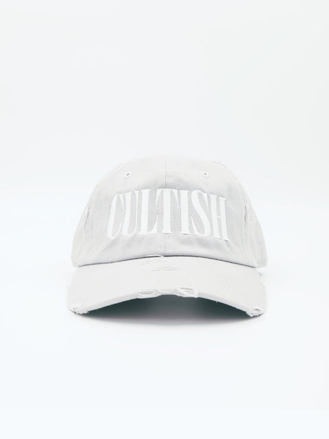 Grey Distressed Baseball Cap