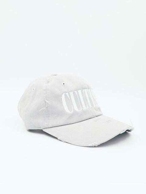 Grey Distressed Baseball Cap