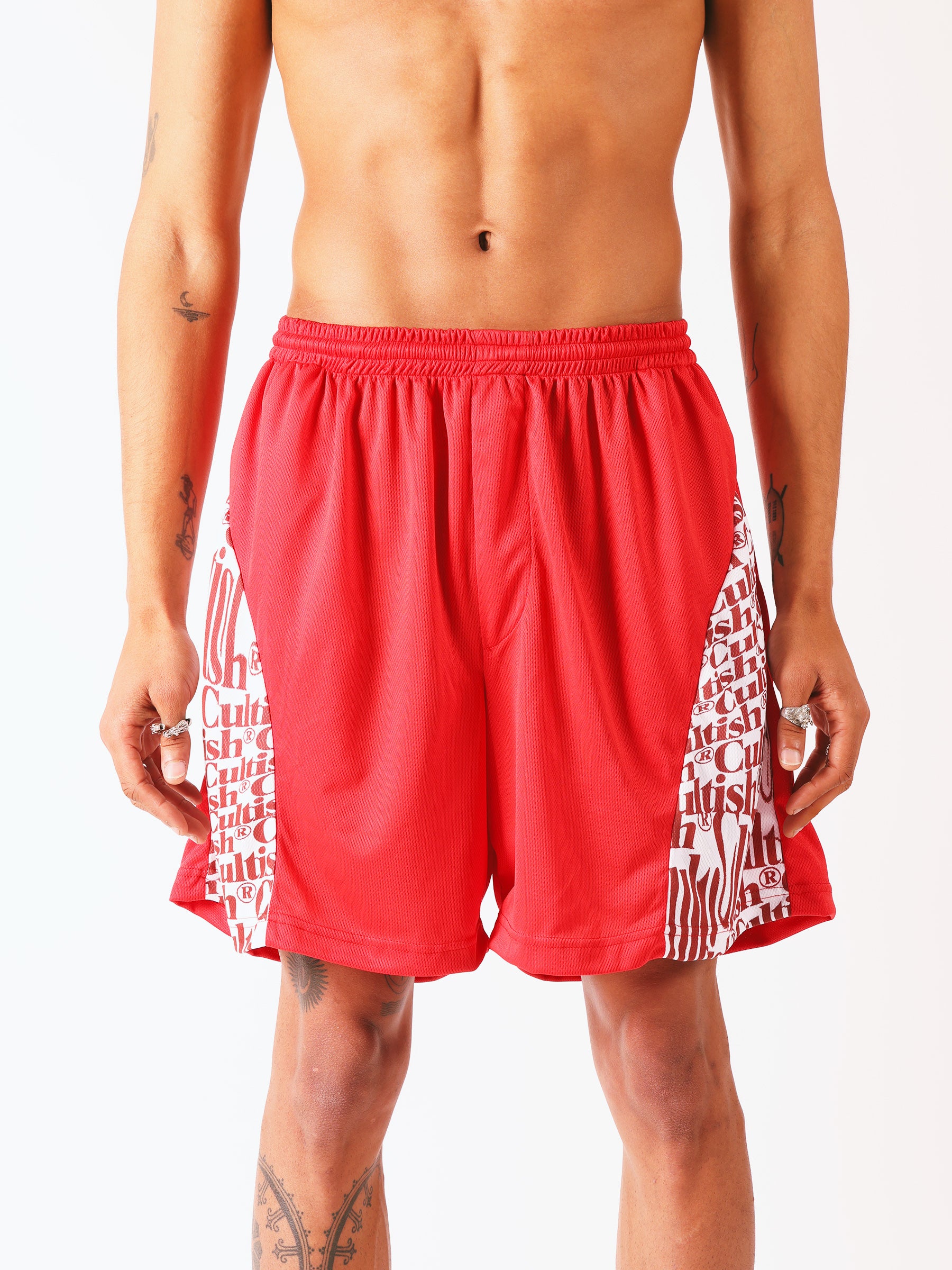 Crimson Track Shorts