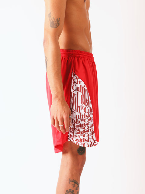 Crimson Track Shorts