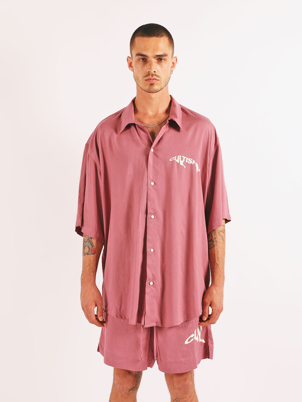 Pattern Bowling Shirt / Rosé