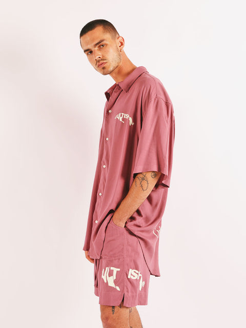 Pattern Bowling Shirt / Rosé