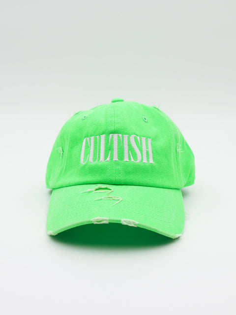 Lumo Green Distressed Baseball Cap