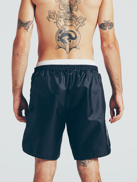 Black Active Nylon Shorts