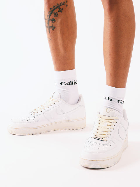 White Crew Socks