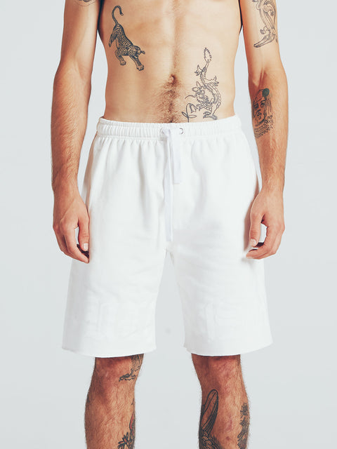 White Logo Sweatshorts