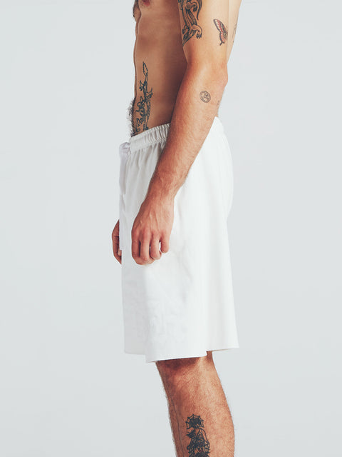 White Logo Sweatshorts