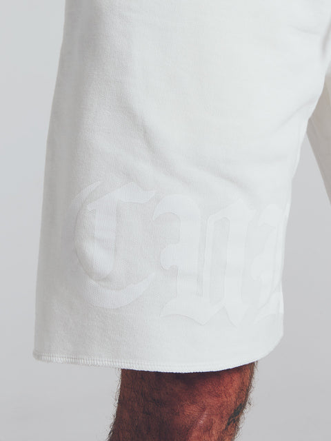 White Logo Sweatshorts